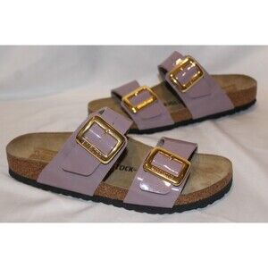 Birkenstock Sydney Big Buckle Narrow Fit Sandals Faded Purple NEW EU 40